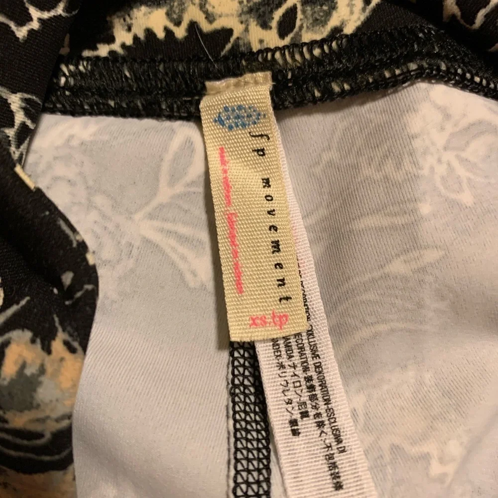 Free People Movement Black Floral High Rise Leggings